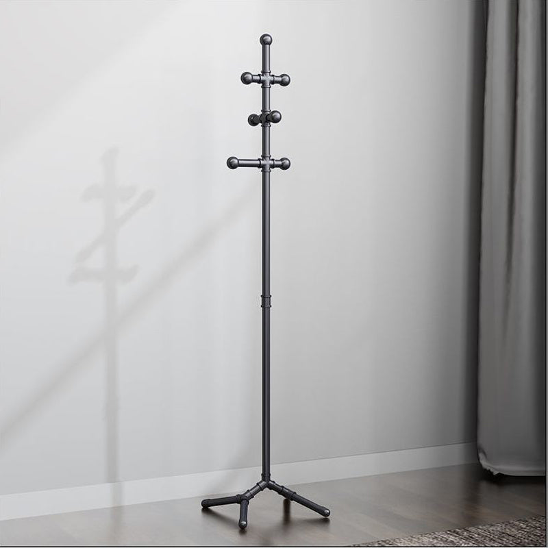 Industrial Iron Hall Tree Wide Entryway Kit with Hooks Free Standing Coat Hanger