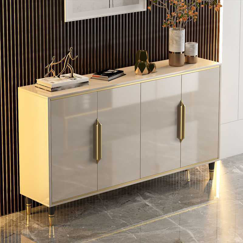 Glam Sideboard Wood with Door Kitchen Sideboard for Living Room