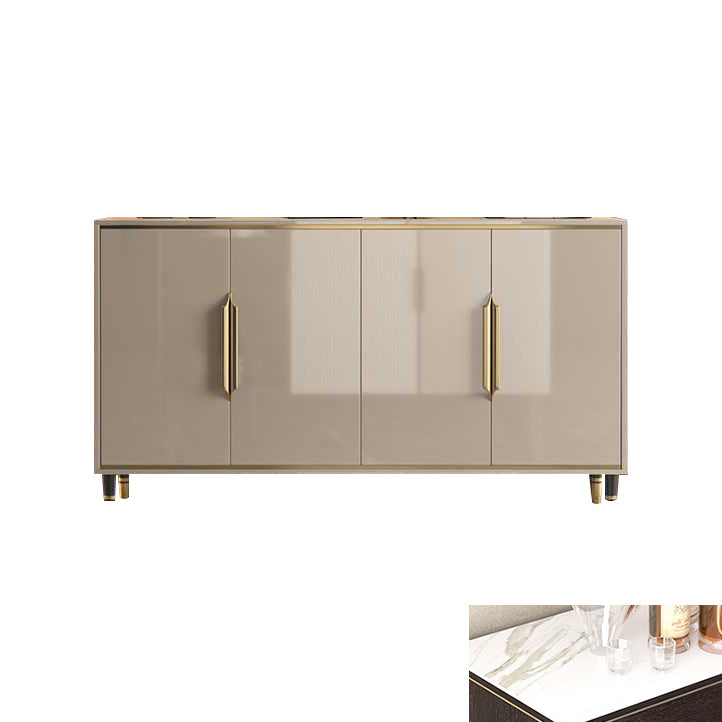 Glam Sideboard Wood with Door Kitchen Sideboard for Living Room