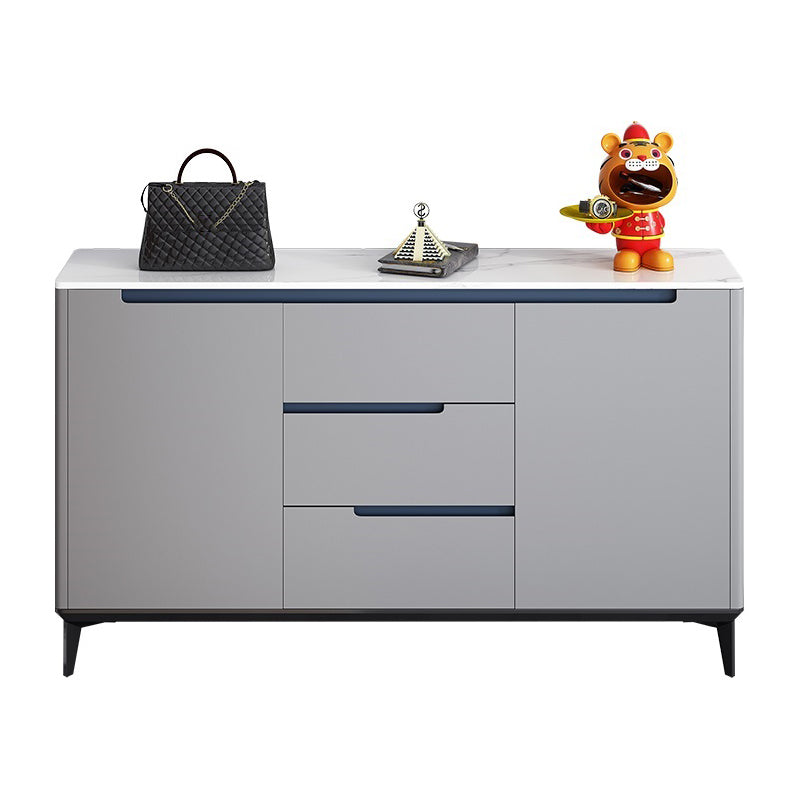 Glam Sideboard Sintered Stone Top Sideboard with 2-door for Living Room