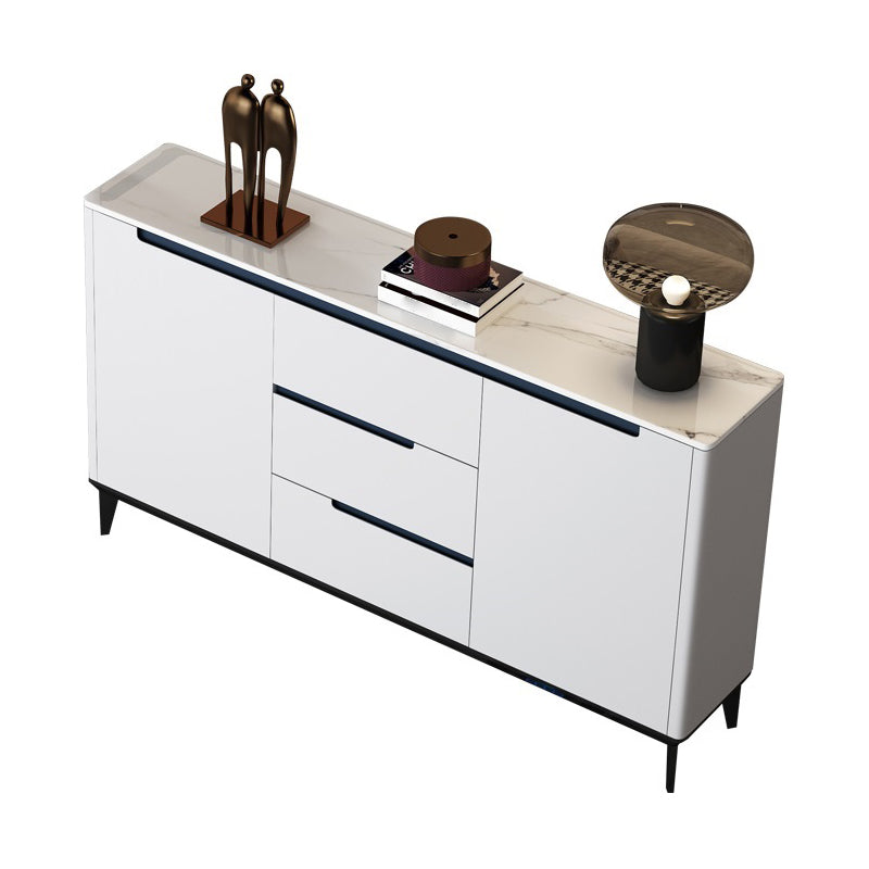 Glam Sideboard Sintered Stone Top Sideboard with 2-door for Living Room