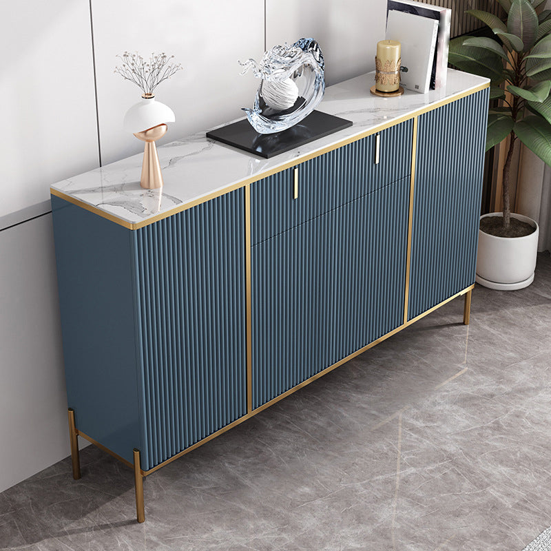 Glam Style Sideboard Sintered Stone Top with Door Dining Sideboard