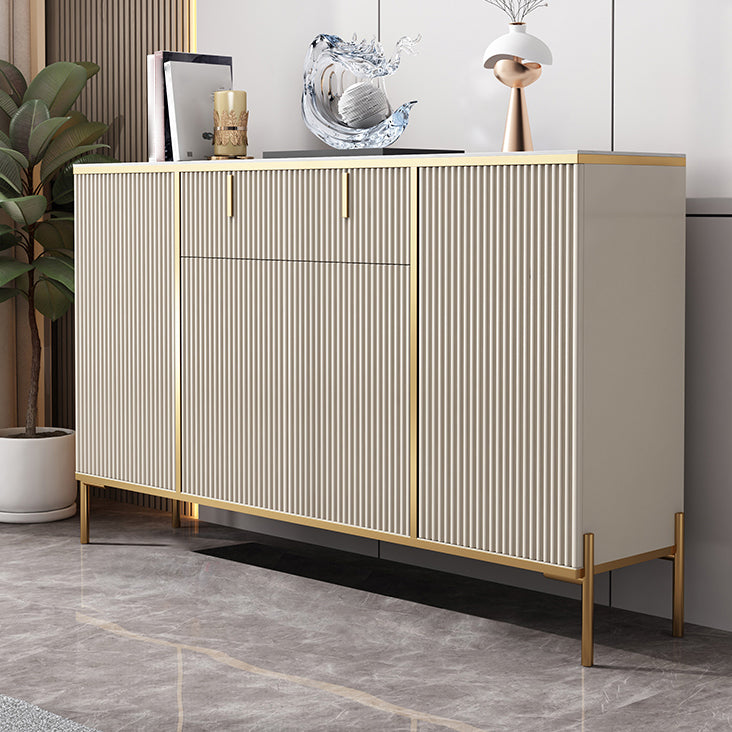 Glam Style Sideboard Sintered Stone Top with Door Dining Sideboard