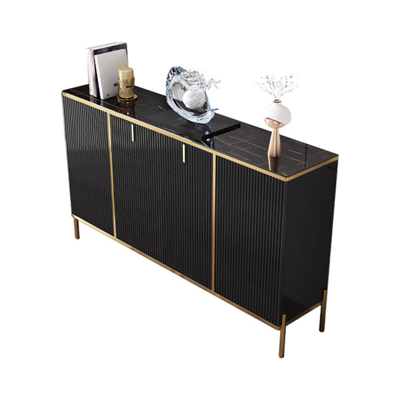 Glam Style Sideboard Sintered Stone Top with Door Dining Sideboard