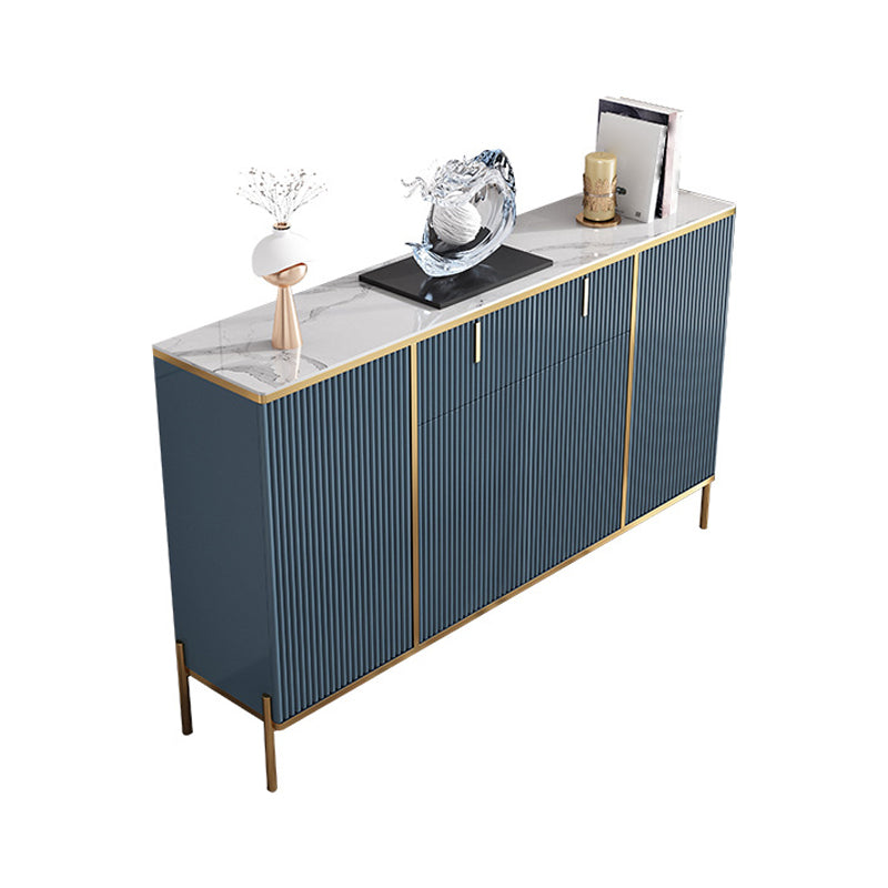 Glam Style Sideboard Sintered Stone Top with Door Dining Sideboard