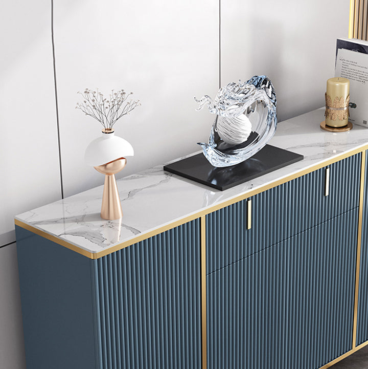 Glam Style Sideboard Sintered Stone Top with Door Dining Sideboard