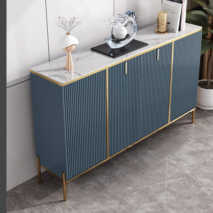 Glam Style Sideboard Sintered Stone Top with Door Dining Sideboard