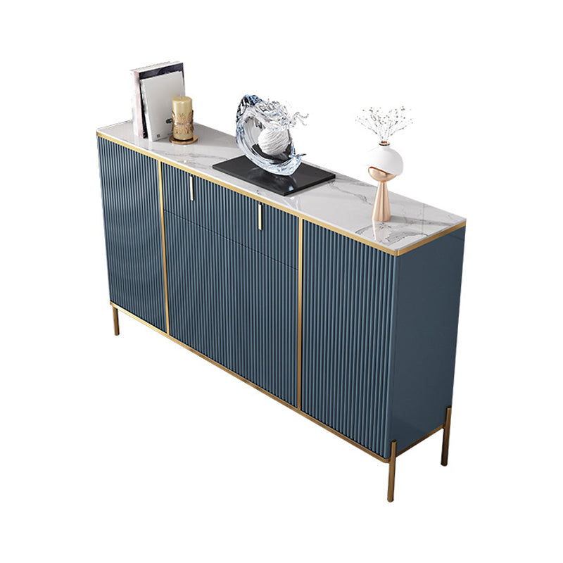 Glam Style Sideboard Sintered Stone Top with Door Dining Sideboard