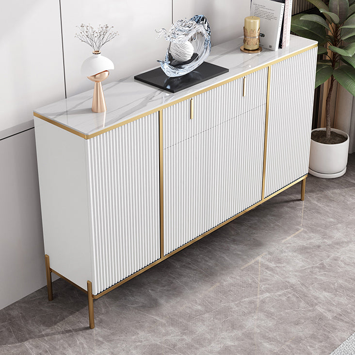 Glam Style Sideboard Sintered Stone Top with Door Dining Sideboard