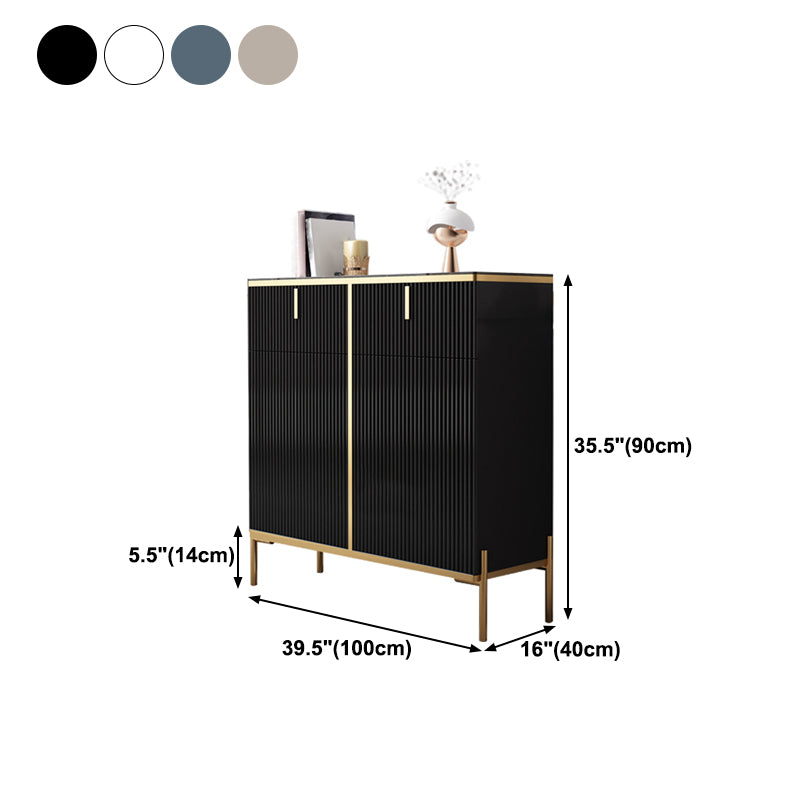 Glam Style Sideboard Sintered Stone Top with Door Dining Sideboard