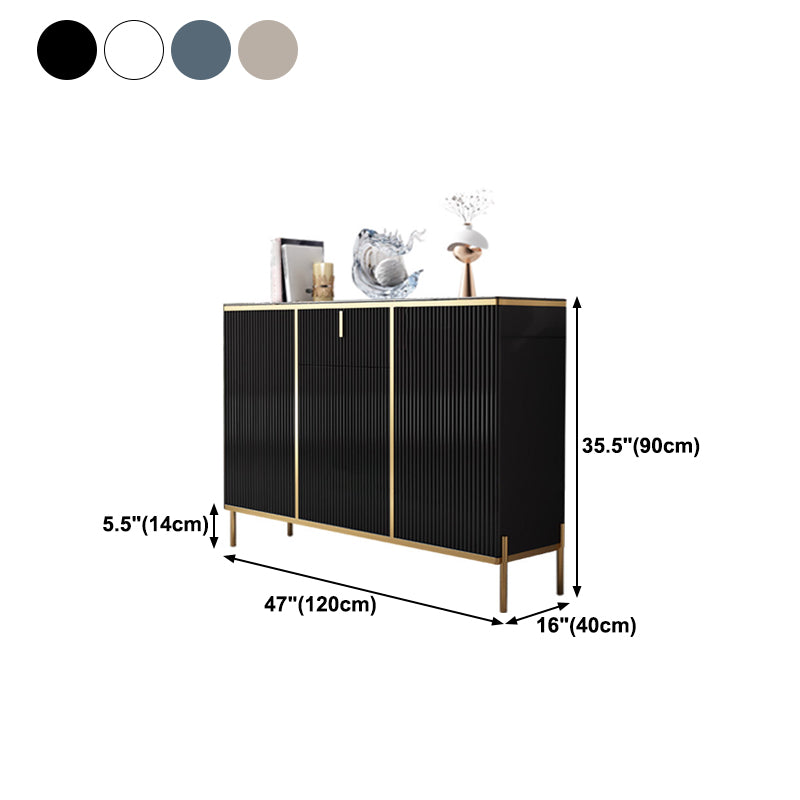 Glam Style Sideboard Sintered Stone Top with Door Dining Sideboard