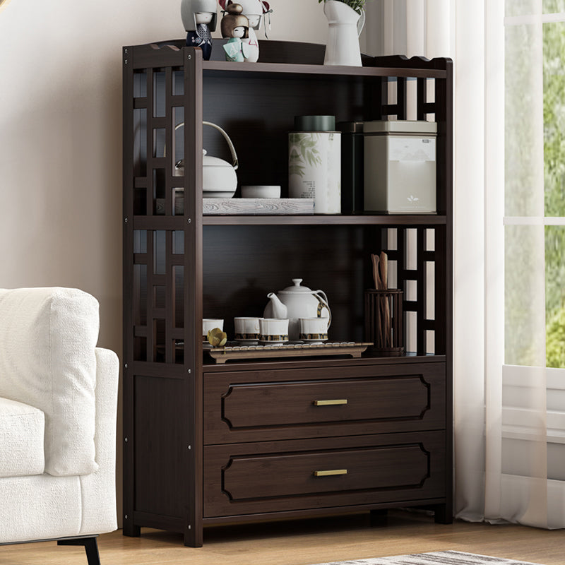 Modern Style Sideboard Brown Wood with Drawer for Living Room