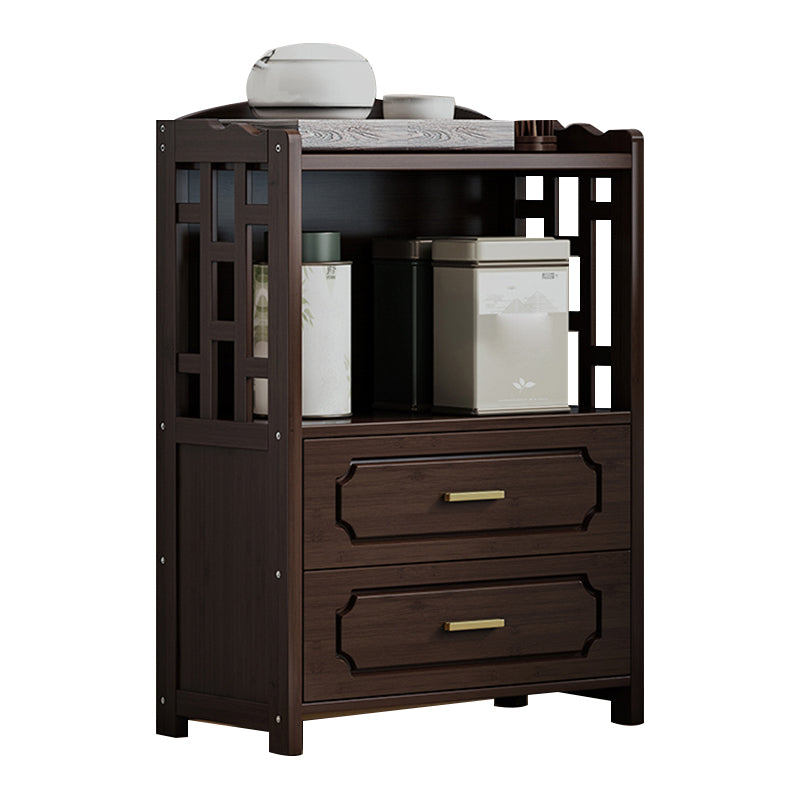 Modern Style Sideboard Brown Wood with Drawer for Living Room