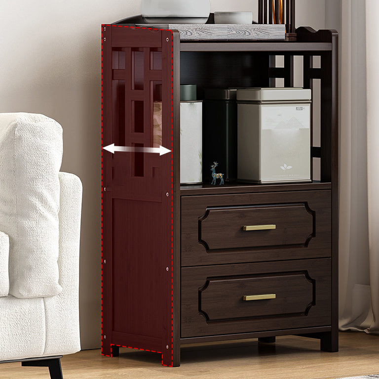 Modern Style Sideboard Brown Wood with Drawer for Living Room