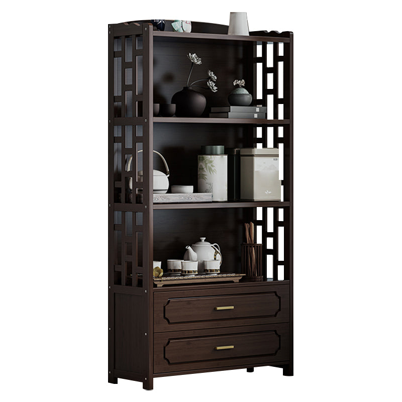 Modern Style Sideboard Brown Wood with Drawer for Living Room