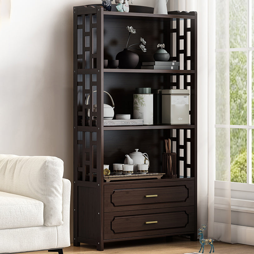 Modern Style Sideboard Brown Wood with Drawer for Living Room