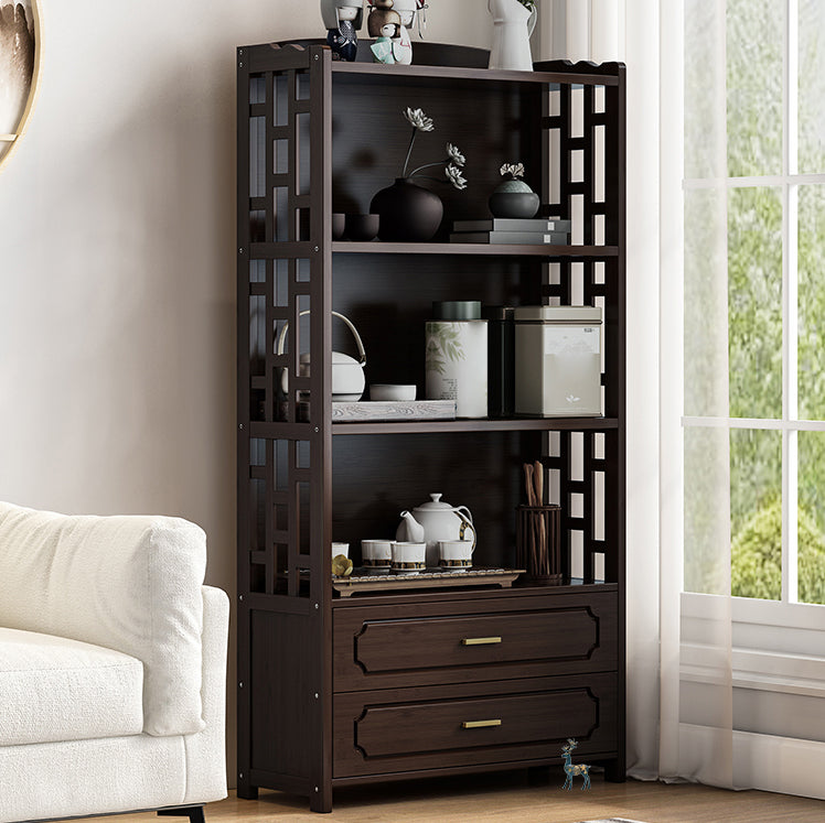 Modern Style Sideboard Brown Wood with Drawer for Living Room