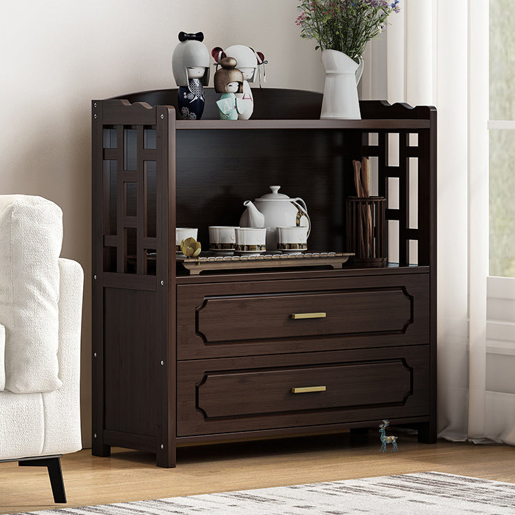 Modern Style Sideboard Brown Wood with Drawer for Living Room