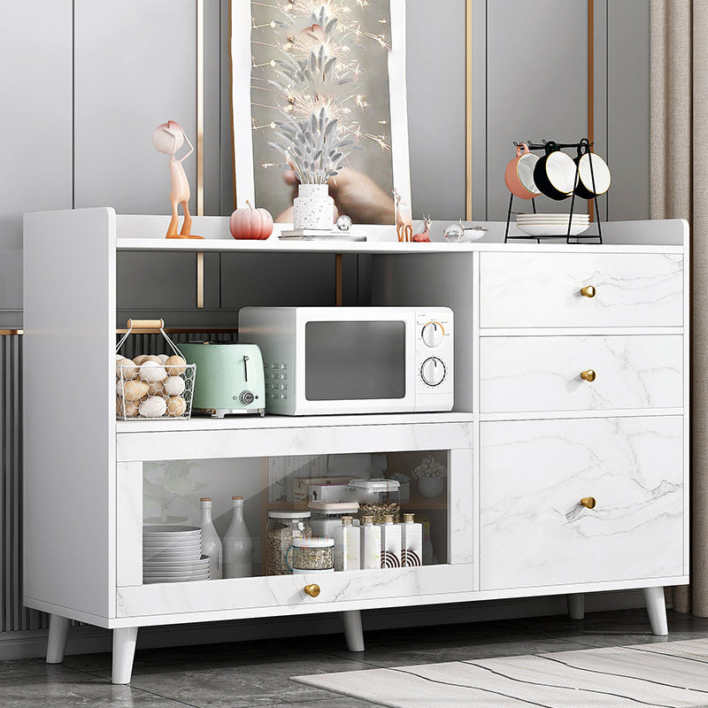 Modern Sideboard Wood Sideboard with Door and Drawer for Living Room