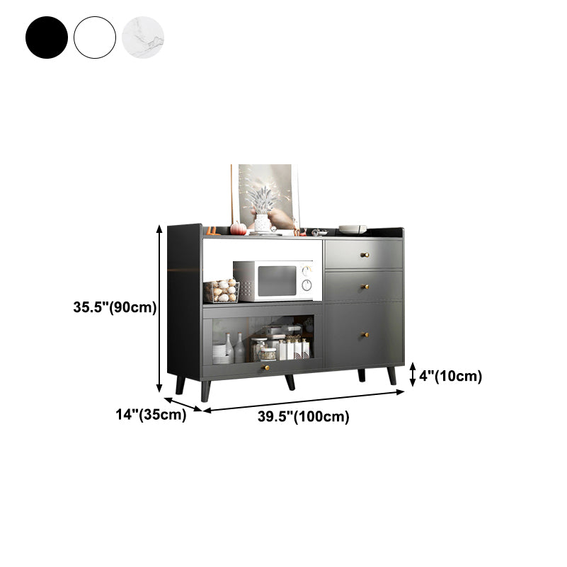 Modern Sideboard Wood Sideboard with Door and Drawer for Living Room