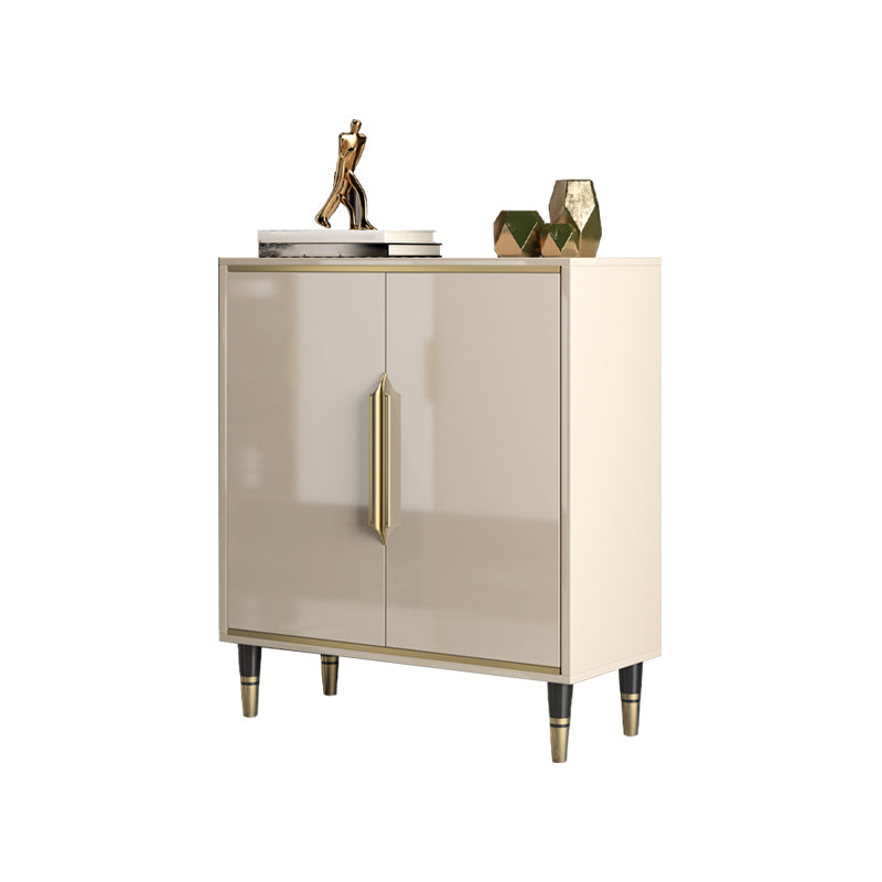 Glam Sideboard in Beige Wood Sideboard with Door for Living Room