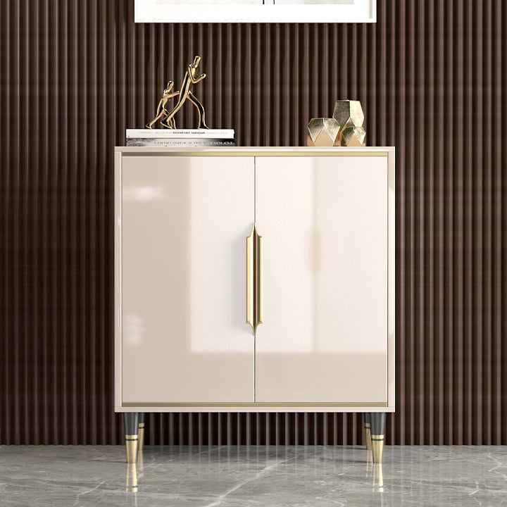 Glam Sideboard in Beige Wood Sideboard with Door for Living Room