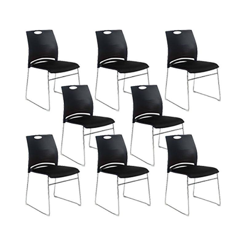 Low Back Armless Conference Chair Modern Lumbar Support Chair