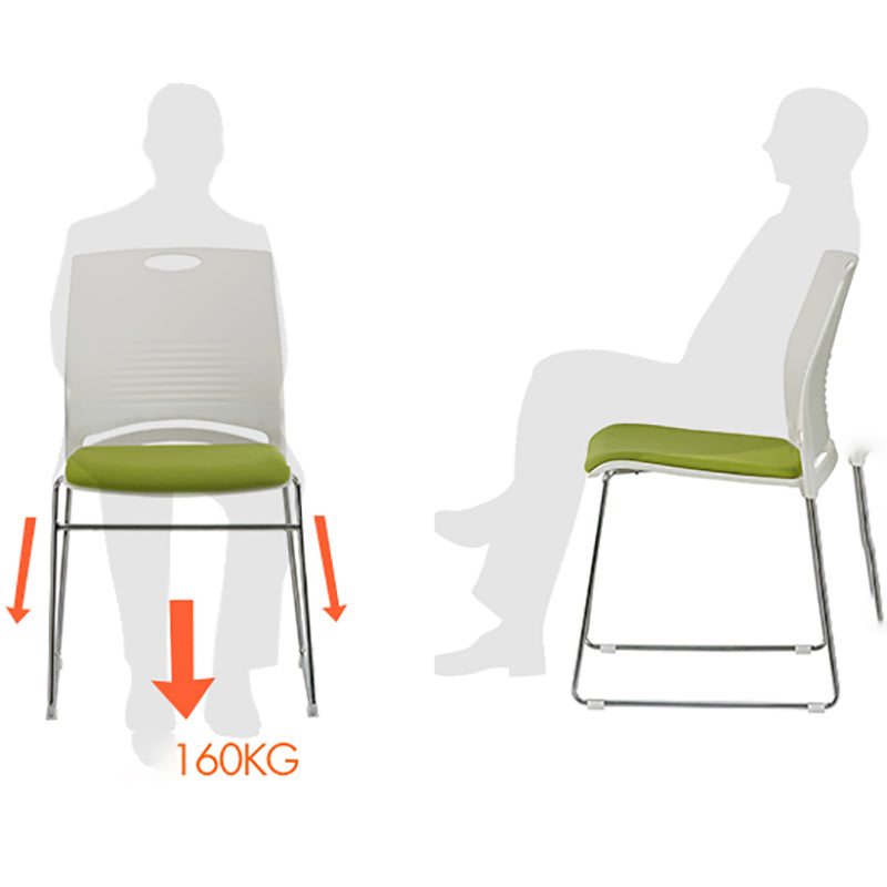 Low Back Armless Conference Chair Modern Lumbar Support Chair