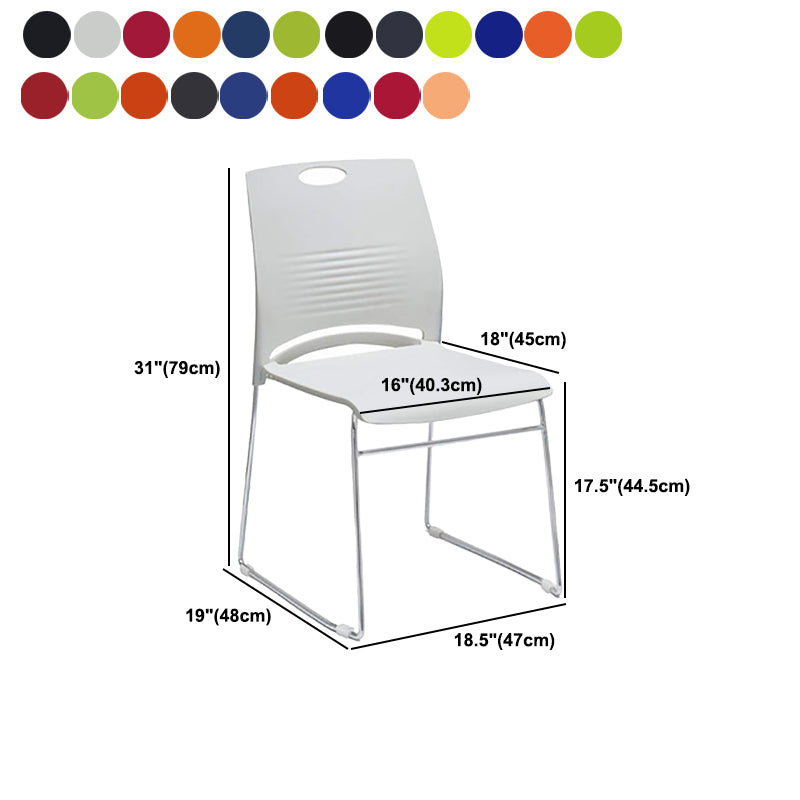 Low Back Armless Conference Chair Modern Lumbar Support Chair