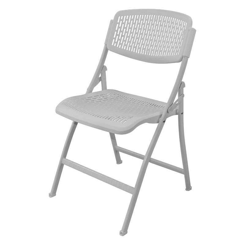 Contemporary Iron Frame Conference Chair Folding Plastic Armless Chair