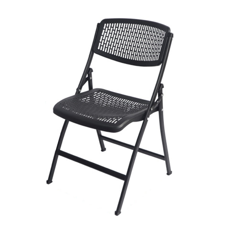 Modern Steel Frame Conference Chair Armless Plastic Back and Seat Chair