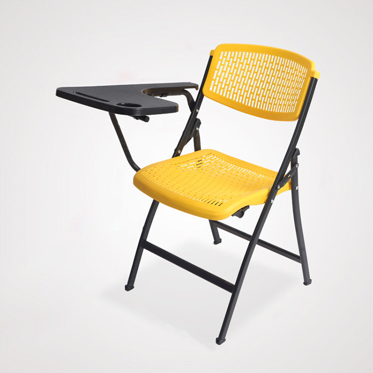 Modern Steel Frame Conference Chair Armless Plastic Back and Seat Chair