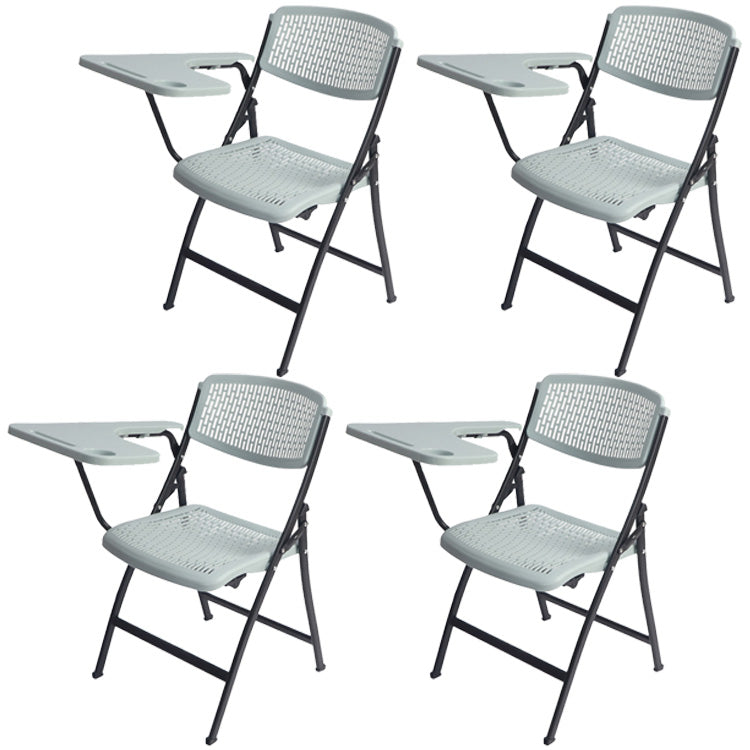 Modern Steel Frame Conference Chair Armless Plastic Back and Seat Chair