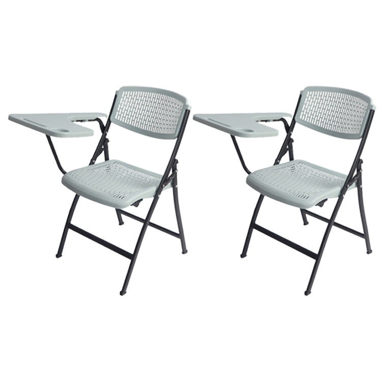 Modern Steel Frame Conference Chair Armless Plastic Back and Seat Chair