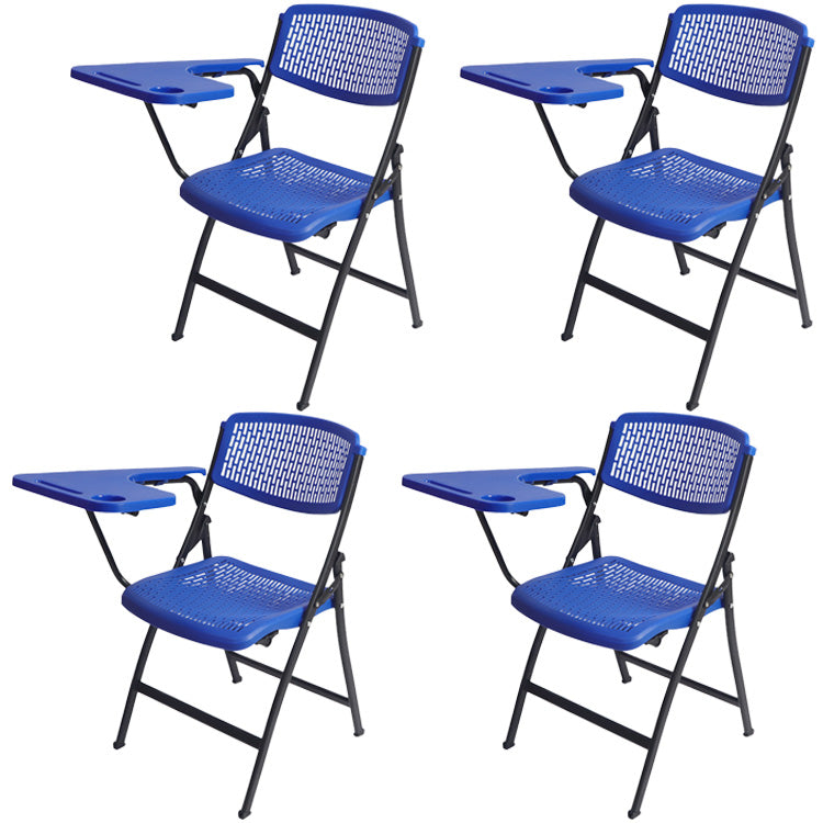 Modern Steel Frame Conference Chair Armless Plastic Back and Seat Chair