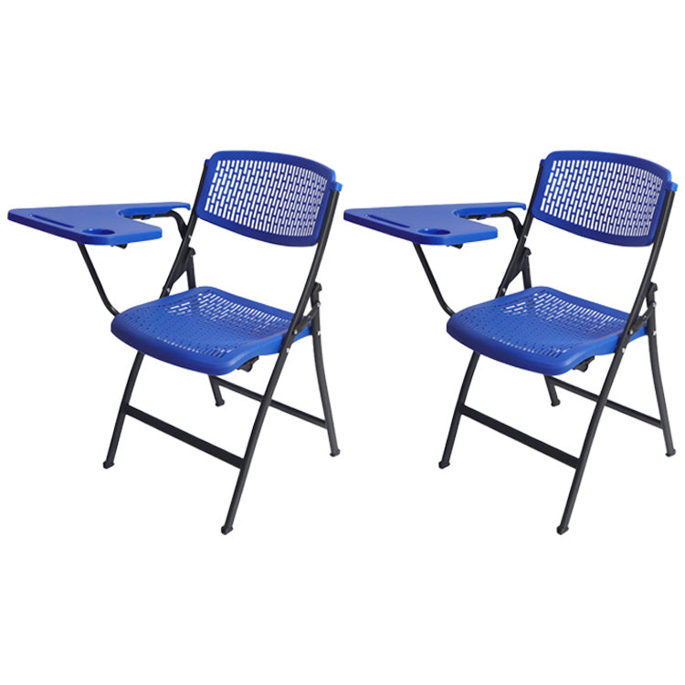 Modern Steel Frame Conference Chair Armless Plastic Back and Seat Chair