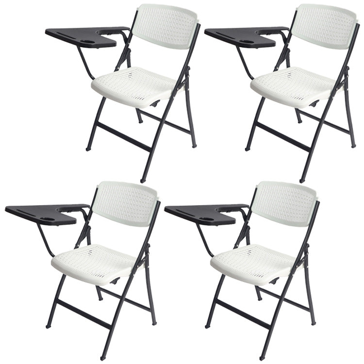 Modern Steel Frame Conference Chair Armless Plastic Back and Seat Chair