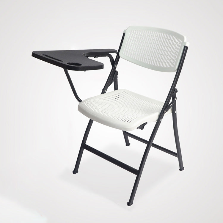 Modern Steel Frame Conference Chair Armless Plastic Back and Seat Chair