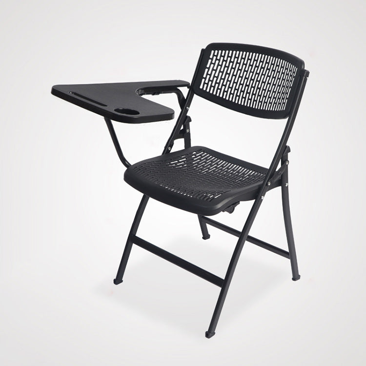 Modern Steel Frame Conference Chair Armless Plastic Back and Seat Chair