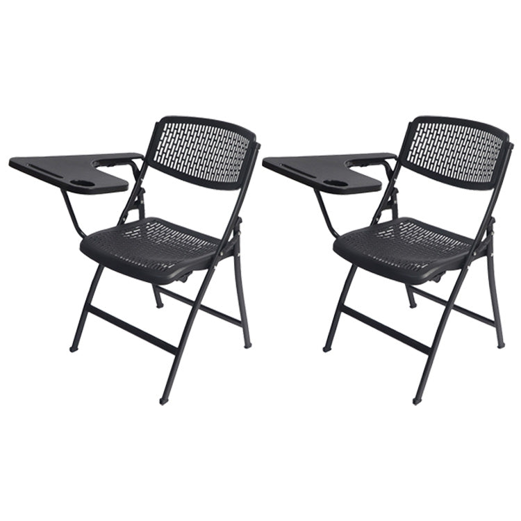 Modern Steel Frame Conference Chair Armless Plastic Back and Seat Chair