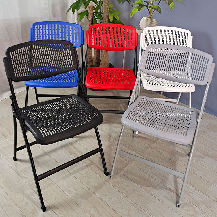 Metal Frame Conference Chair Modern Armless Plastic Folding Chair