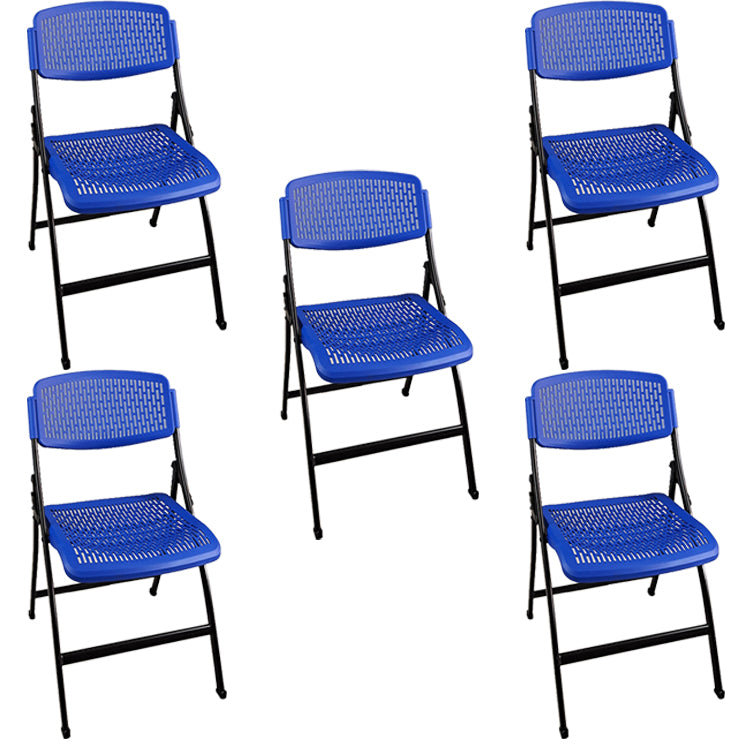 Metal Frame Conference Chair Modern Armless Plastic Folding Chair