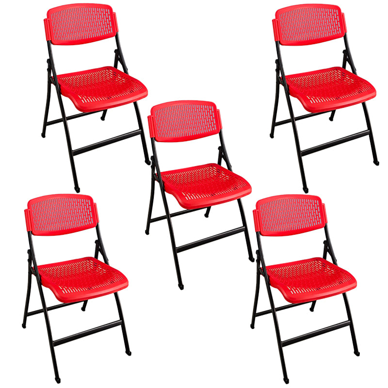 Metal Frame Conference Chair Modern Armless Plastic Folding Chair