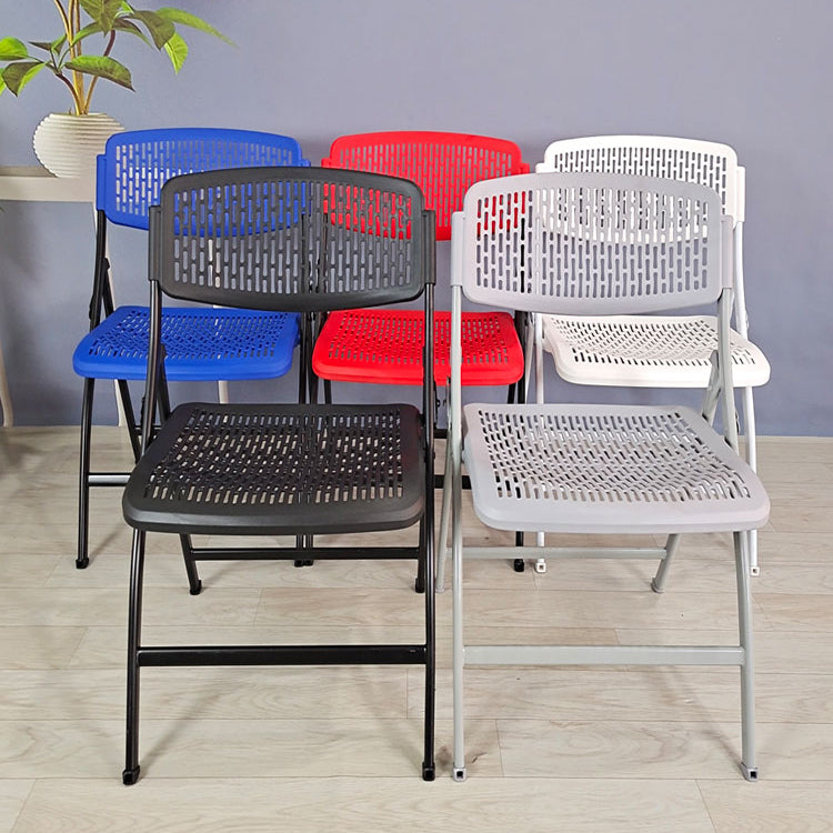 Metal Frame Conference Chair Modern Armless Plastic Folding Chair