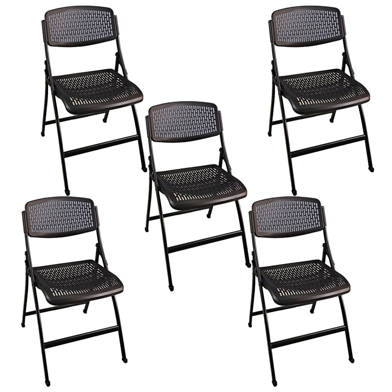 Metal Frame Conference Chair Modern Armless Plastic Folding Chair