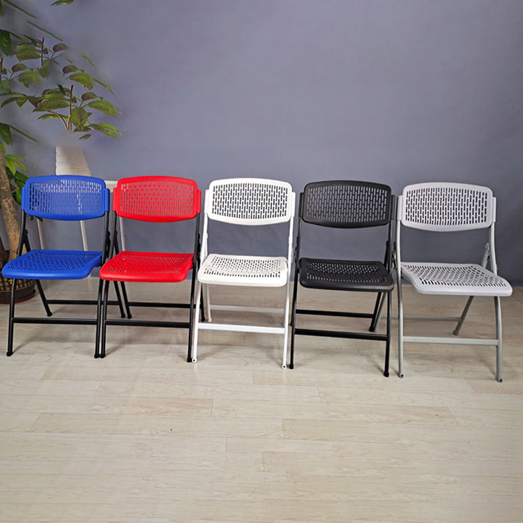 Metal Frame Conference Chair Modern Armless Plastic Folding Chair