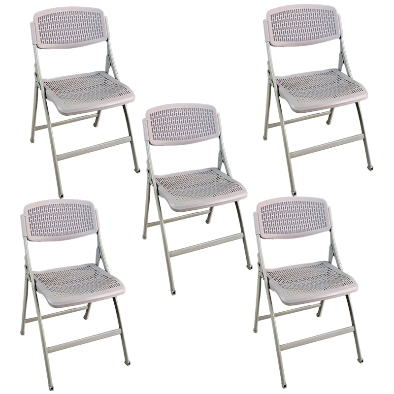 Metal Frame Conference Chair Modern Armless Plastic Folding Chair