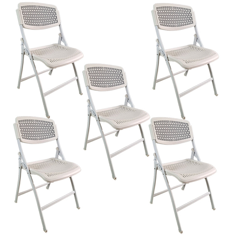 Metal Frame Conference Chair Modern Armless Plastic Folding Chair