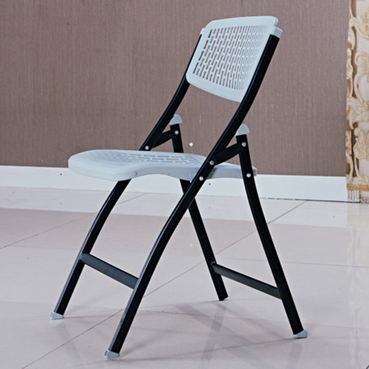 Metal Frame Conference Chair Modern Armless Plastic Folding Chair