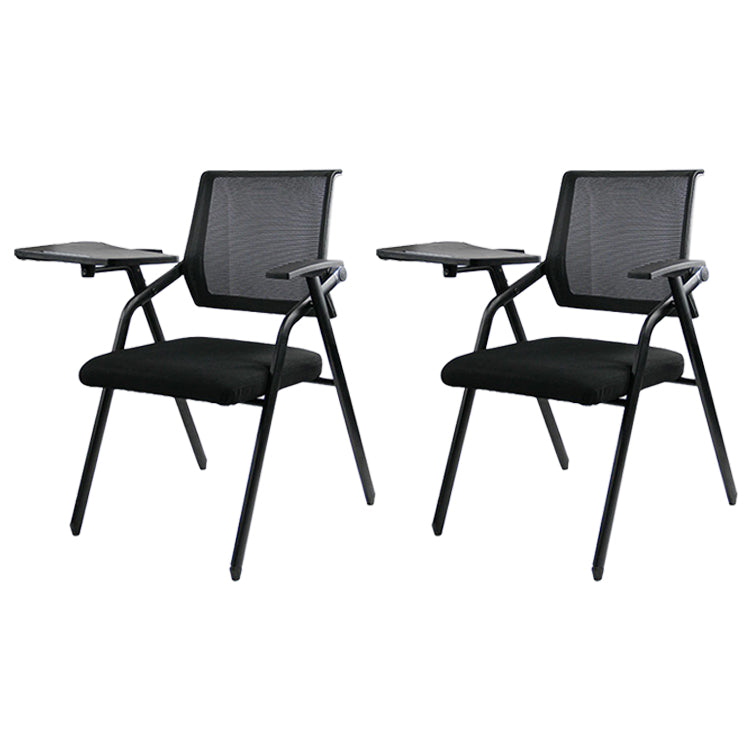 Mesh Mid Back Conference Chair Contemporary Ergonomic Fixed Arms Chair